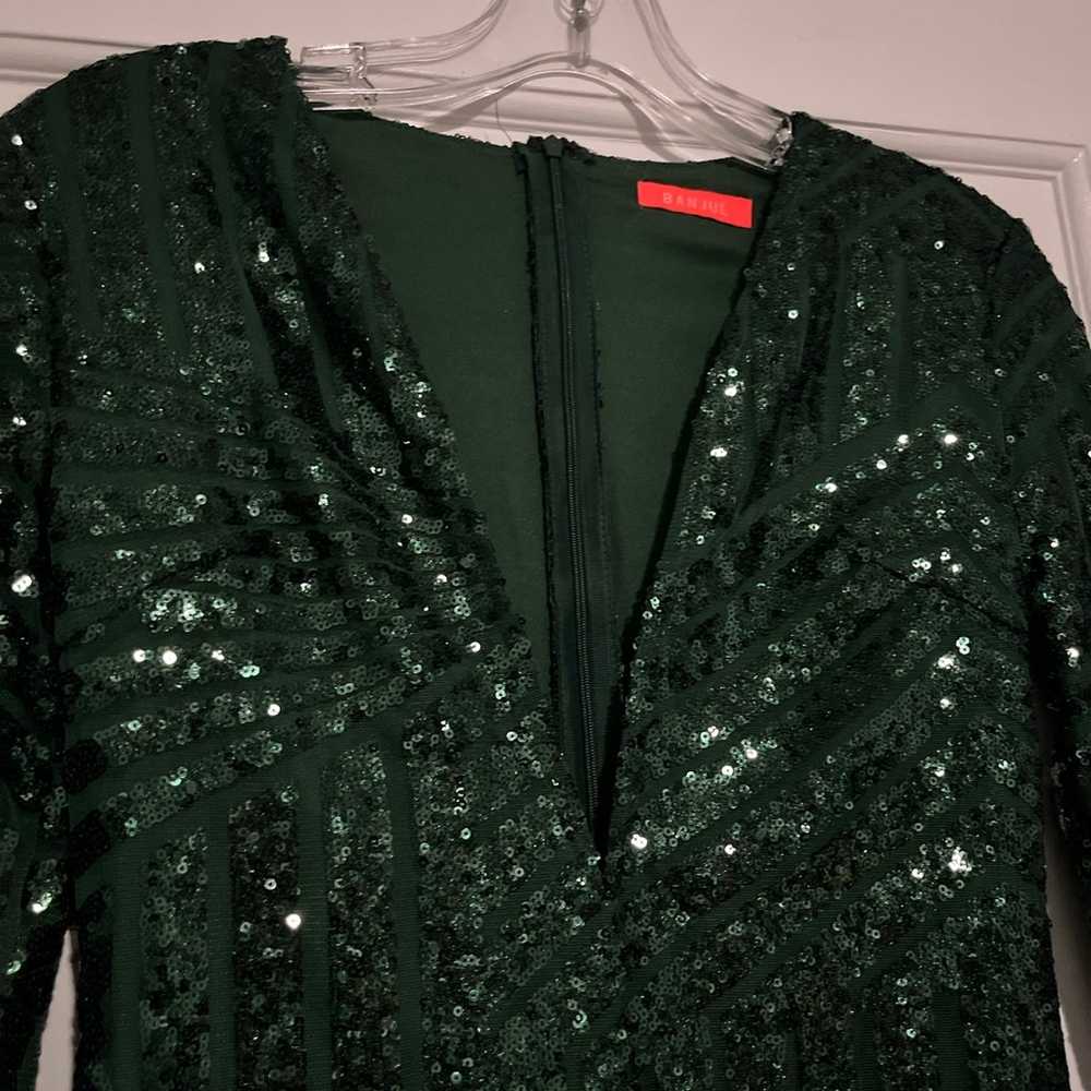 Green sequins Dress - image 2