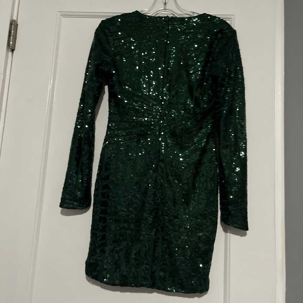 Green sequins Dress - image 4