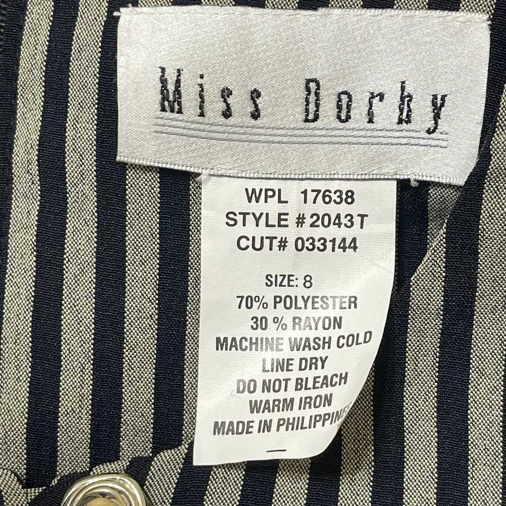 Miss Dorby Womens Size 8 Dress Short Sleeve Black… - image 7