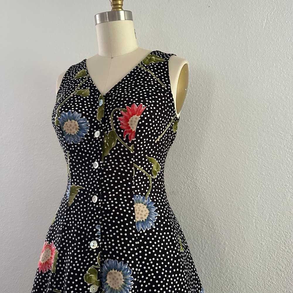 vintage 90s floral/polka dot dress - image 4