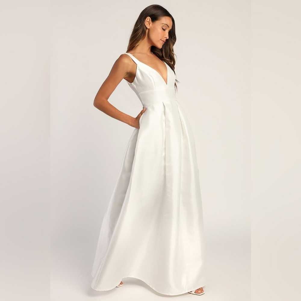 Lulus-Ready For Romance Ivory Sleeveless Maxi Dre… - image 1