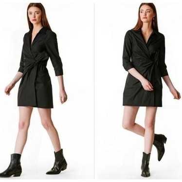 Lafayette 148 Black Wrap Shirt Dress | 10