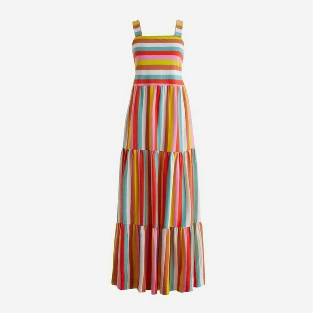 J. Crew Womens Dress Rainbow Striped Maxi Sleevel… - image 2