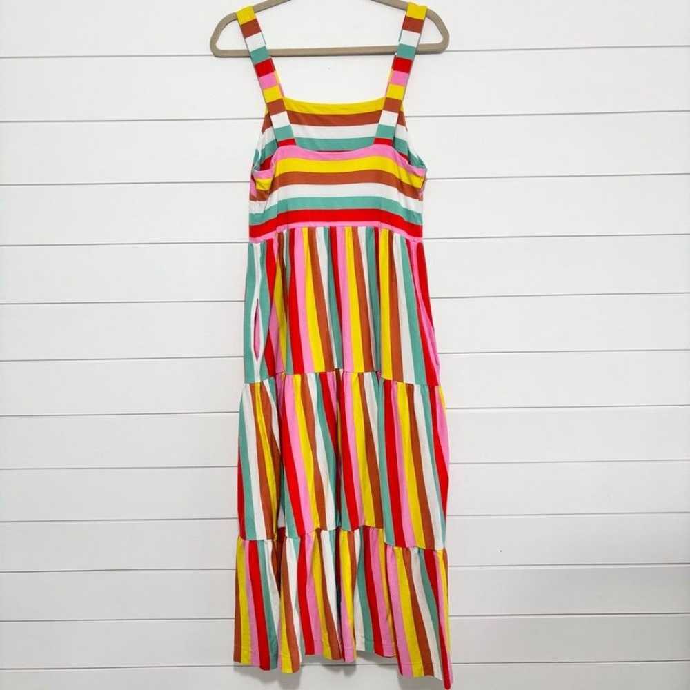 J. Crew Womens Dress Rainbow Striped Maxi Sleevel… - image 6