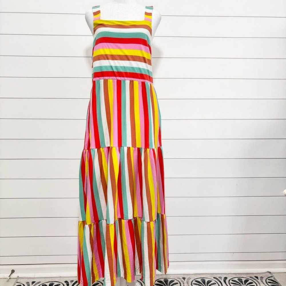 J. Crew Womens Dress Rainbow Striped Maxi Sleevel… - image 7