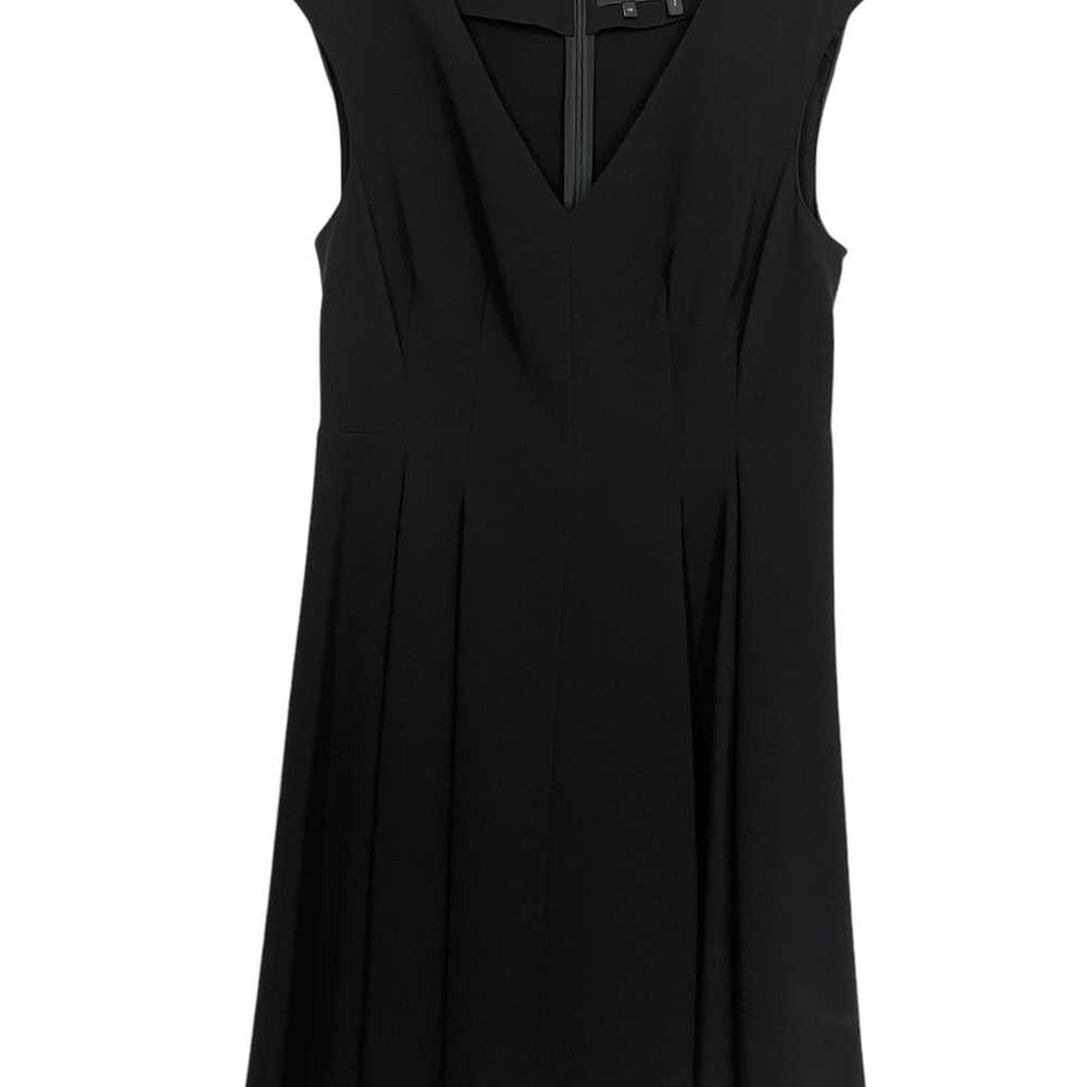 Theory Pleated Cap Sleeve Classic Crepe Dress A-L… - image 4