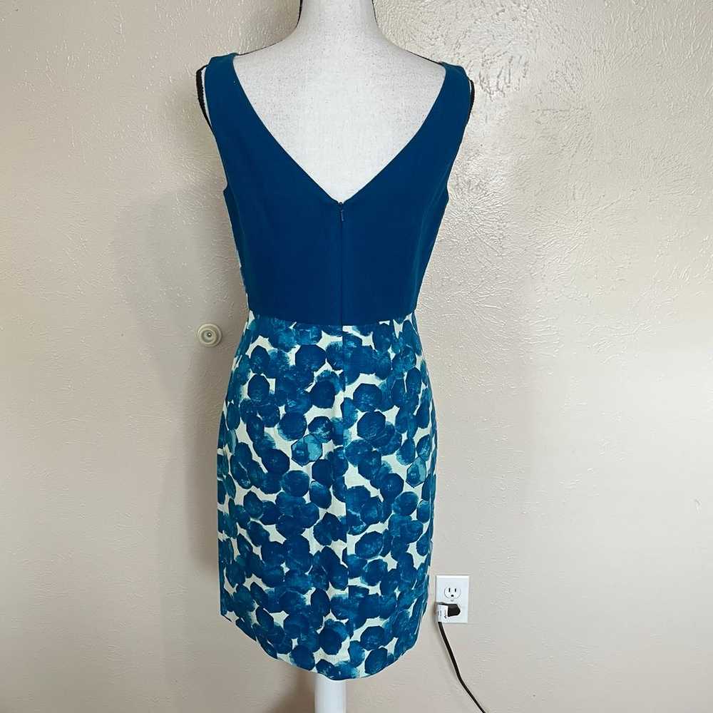 Tabitha Anthropologie Teal Print Sleeveless Cotto… - image 3