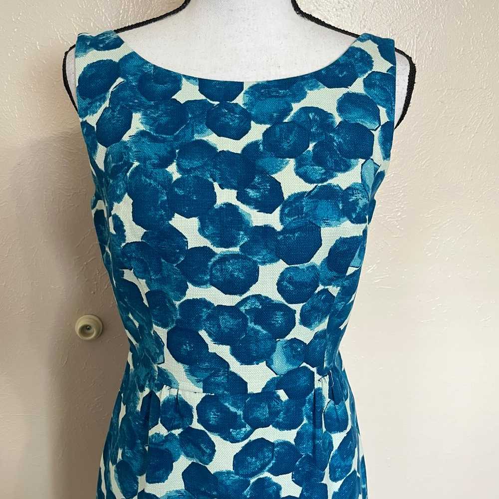 Tabitha Anthropologie Teal Print Sleeveless Cotto… - image 5