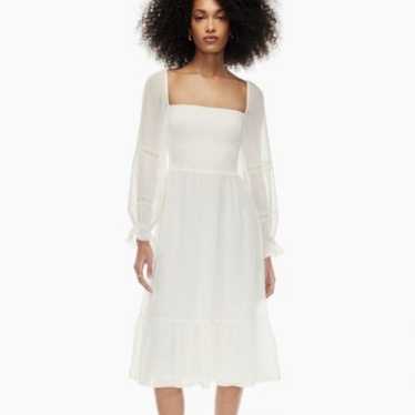 Aritzia Wilfred Grace White Midi Dress - image 1