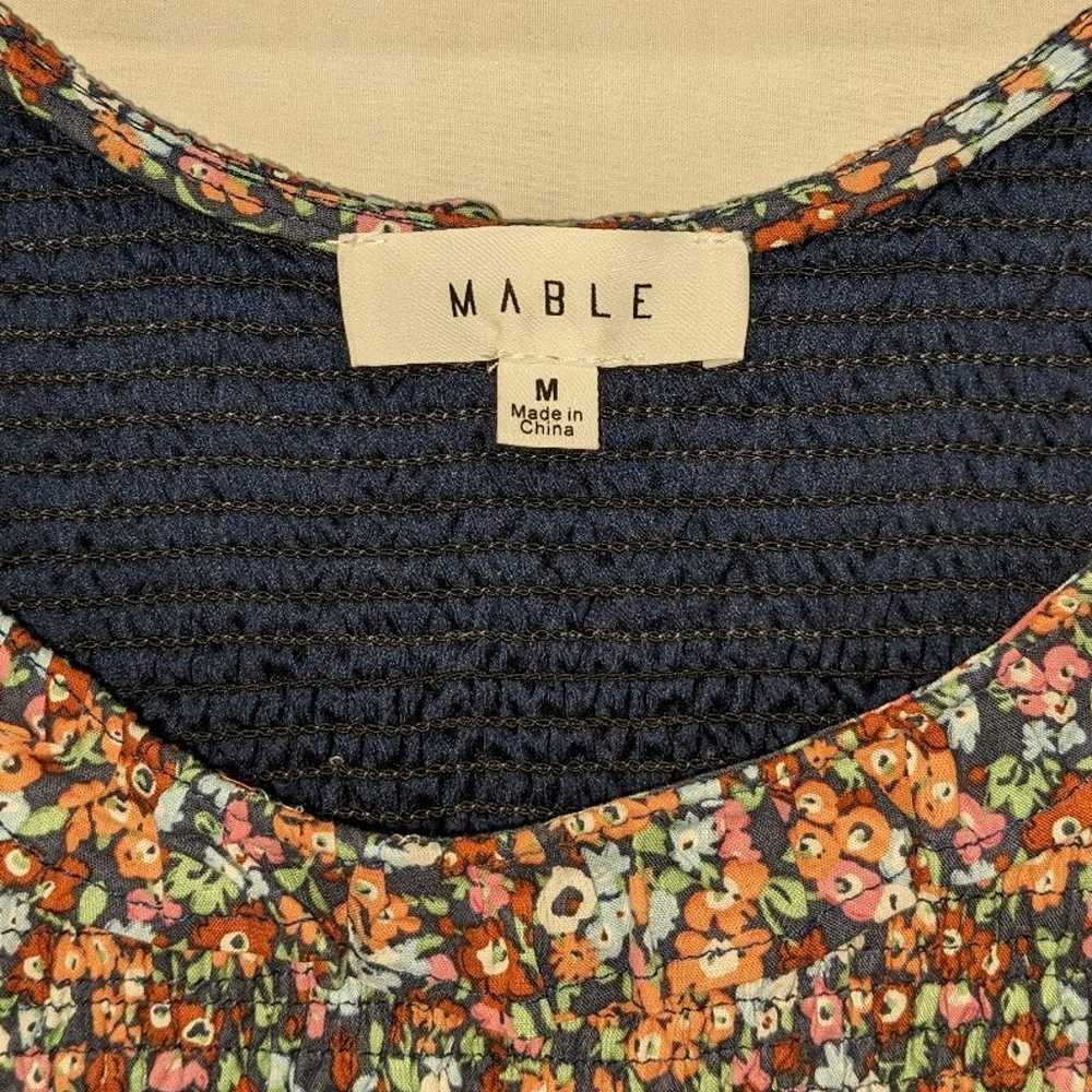 Mable 100% Cotton Floral Drop Waist Puff Sleeve M… - image 6