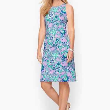 TALBOTS EFFORTLESS JERSEY SHIFT DRESS - FLORAL