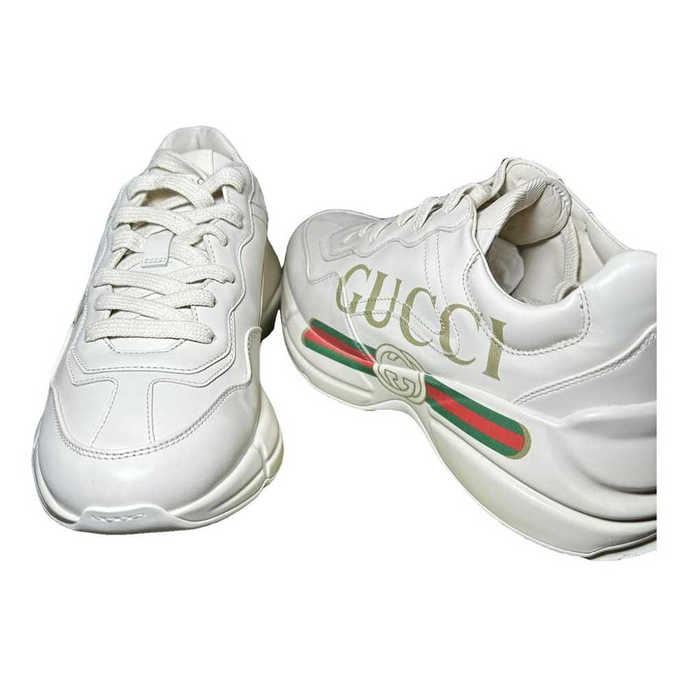 Gucci Rhyton leather trainers - image 1