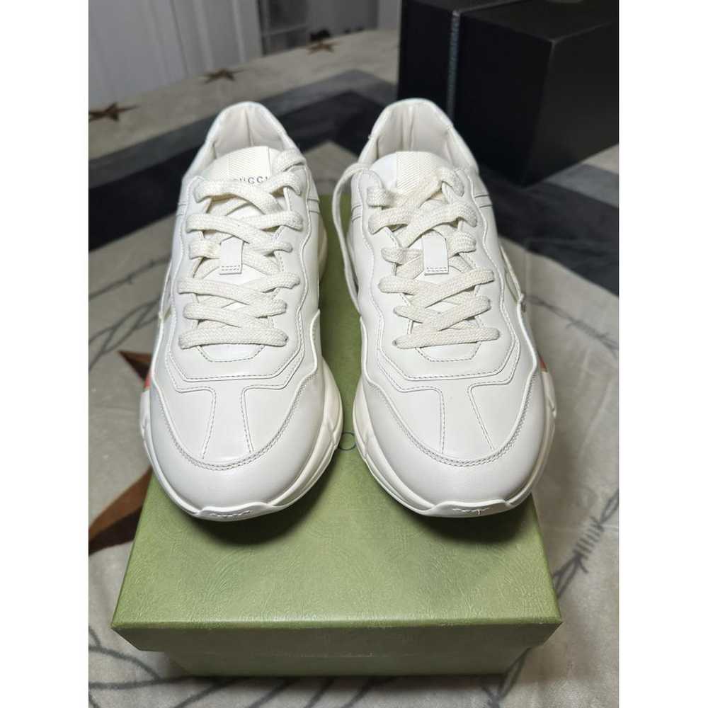 Gucci Rhyton leather trainers - image 3