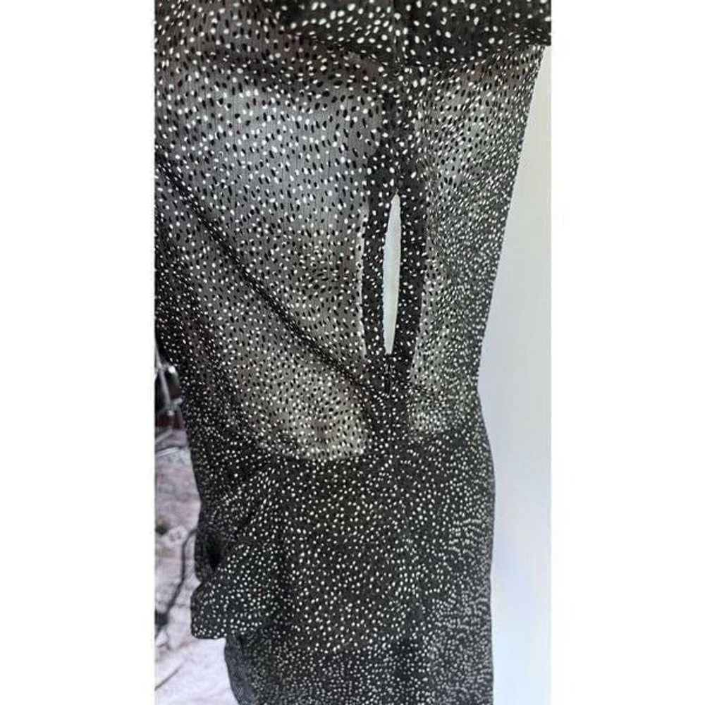 ZARA TRAFALUC BLACK WHITE DOT PRINT SEMI SHEER CR… - image 12