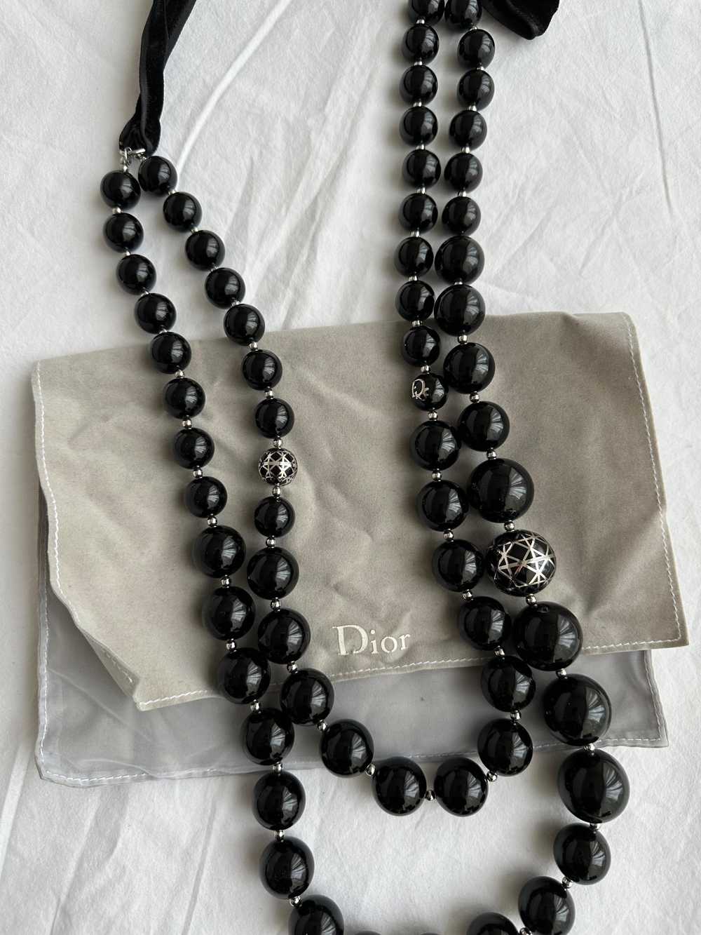 Product Details Dior Black Beaded Velvet Tie Neck… - image 6