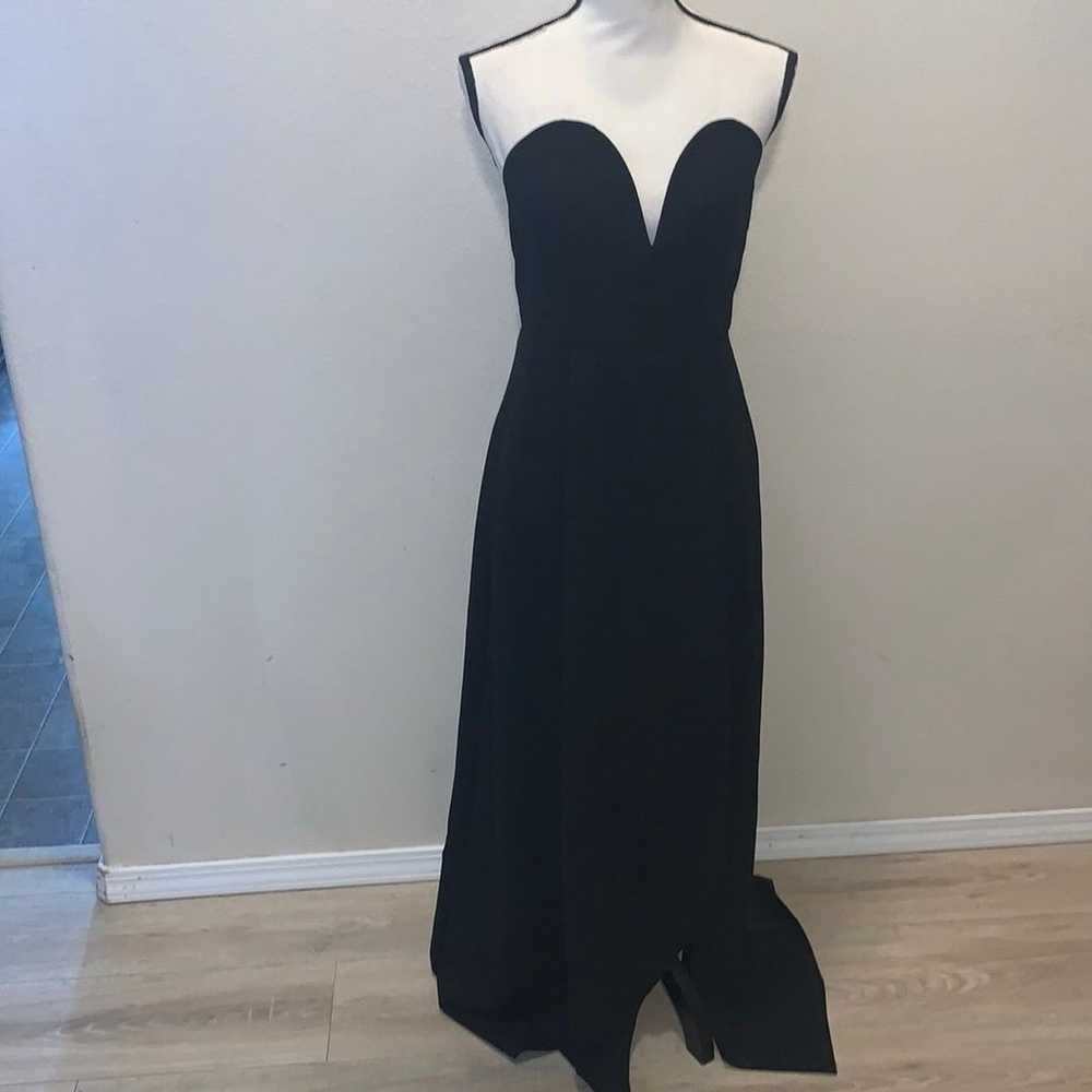 Black strapless evening dress with sweetheart nec… - image 2