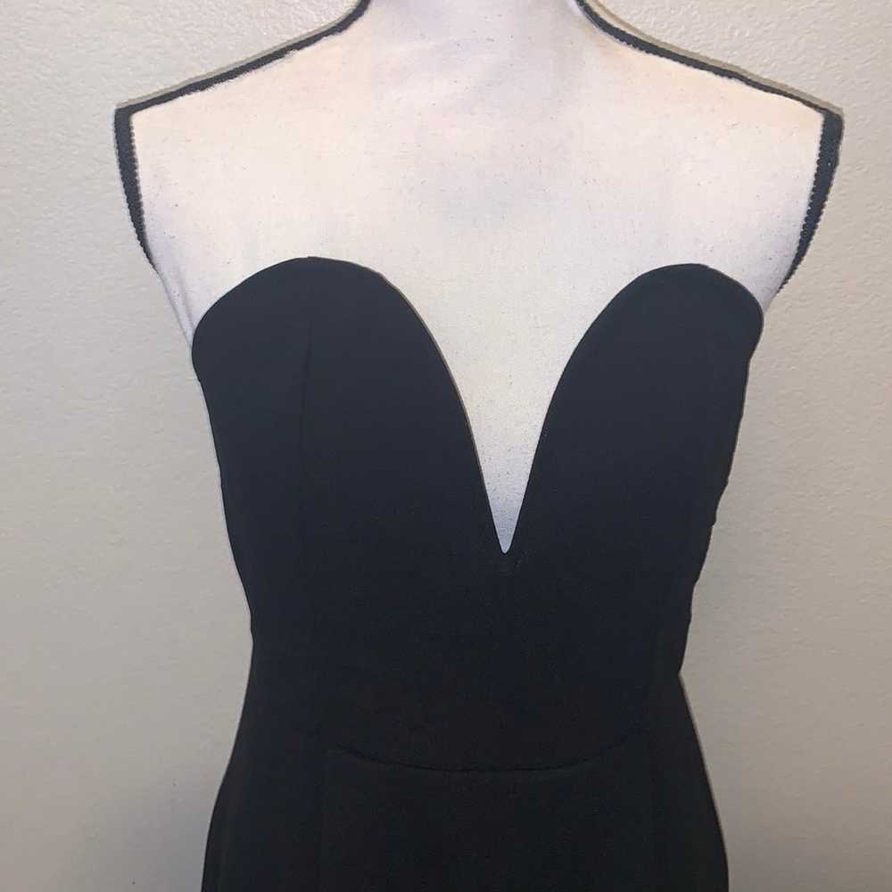 Black strapless evening dress with sweetheart nec… - image 3