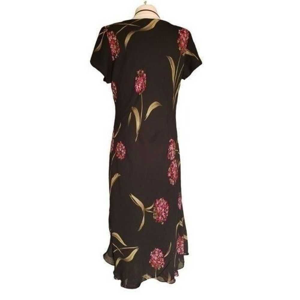 Women's Maxi Dress Black Floral Short Sleeve Casu… - image 5