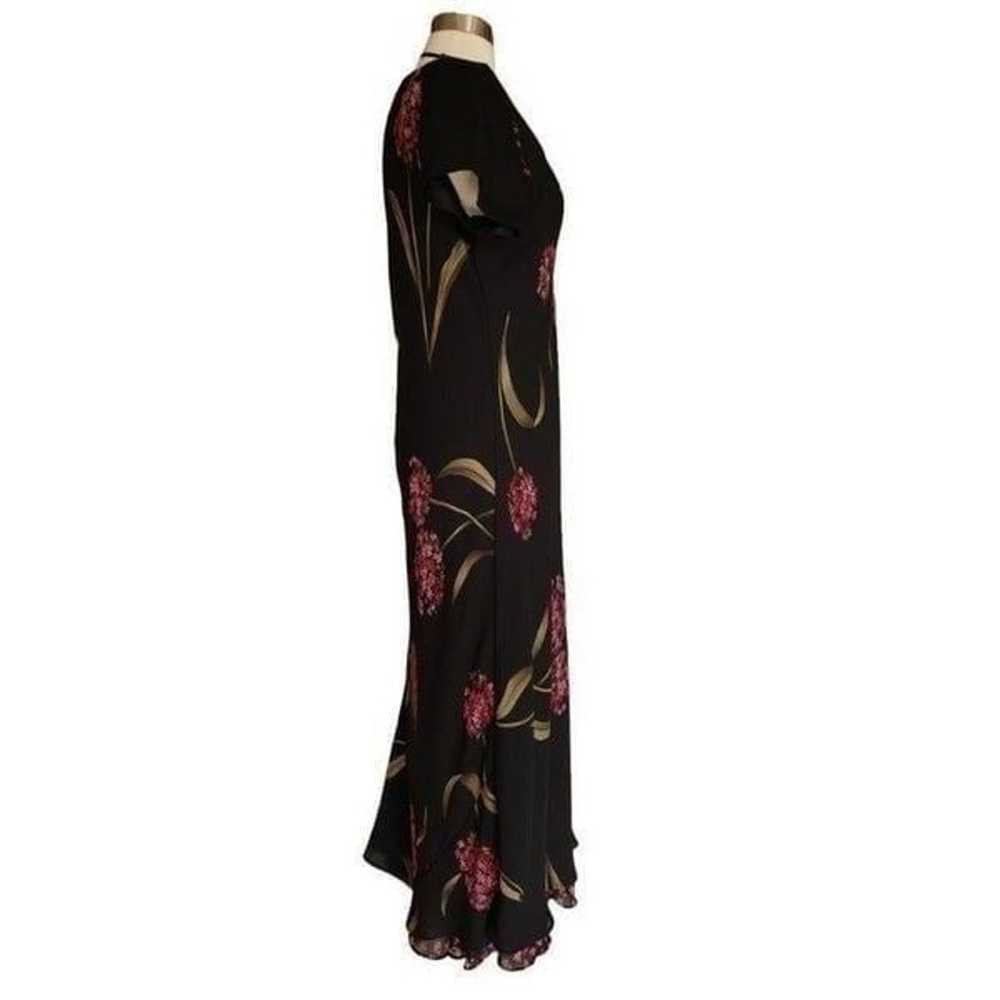 Women's Maxi Dress Black Floral Short Sleeve Casu… - image 6