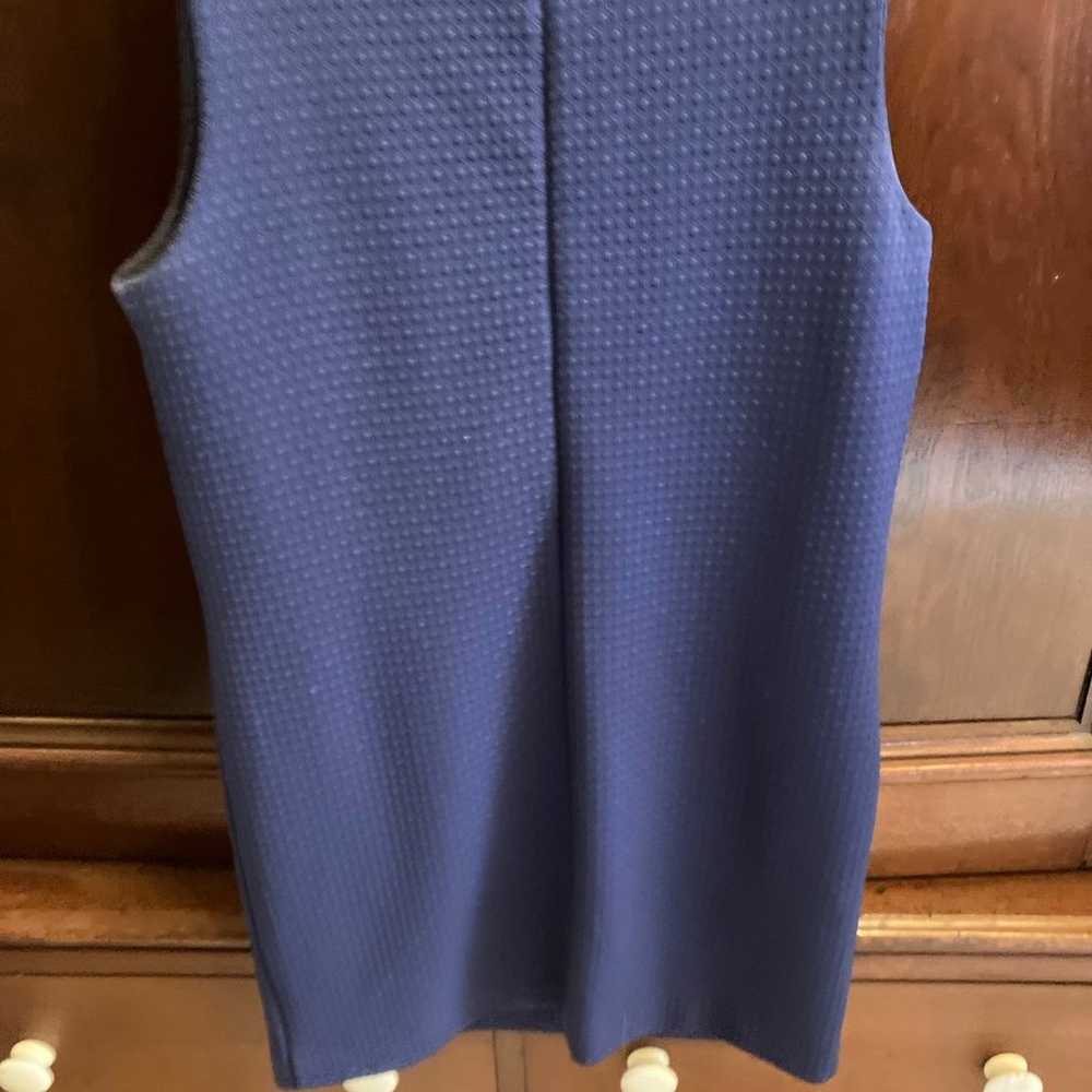 Elegant sleeveless deep color blue dress - image 1