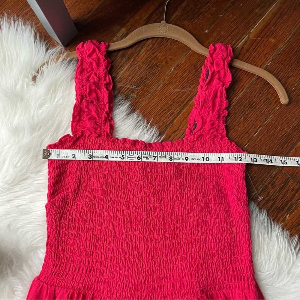 Draper James RSVP Red Pink Smock Wide Leg Jumpsui… - image 6