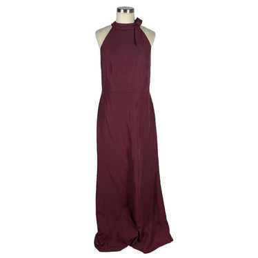 AFTER SIX 6827 Cabernet Crepe Halter Bow Neck Dres