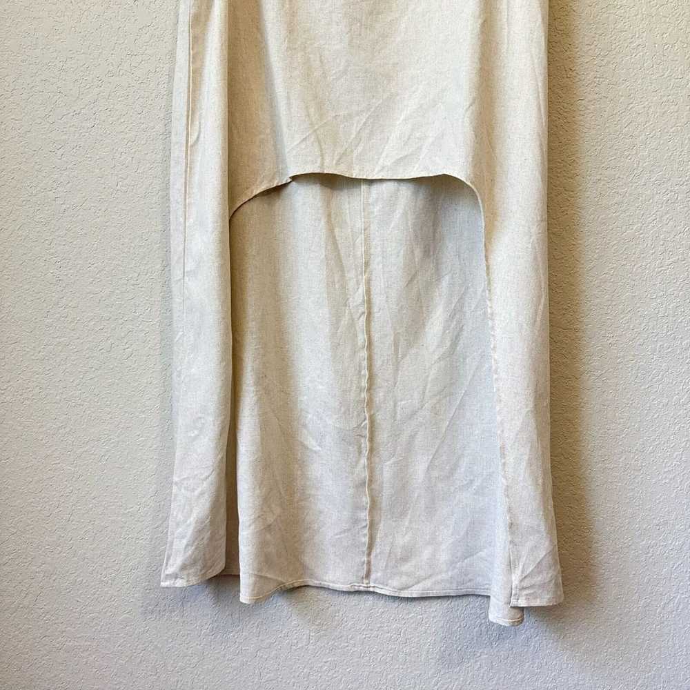 NWOT FAERIESTY Linen-Blend High-Low Short Sleeve … - image 4