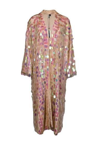 Topshop - Blush Pink Iridescent Sequin Kimono Dust