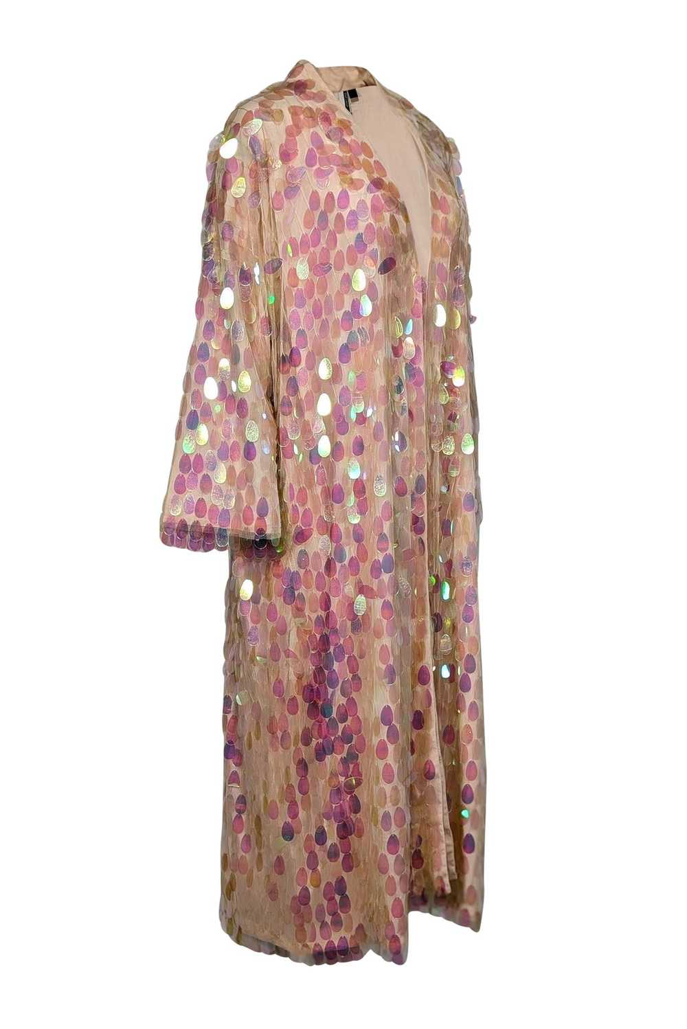 Topshop - Blush Pink Iridescent Sequin Kimono Dus… - image 2