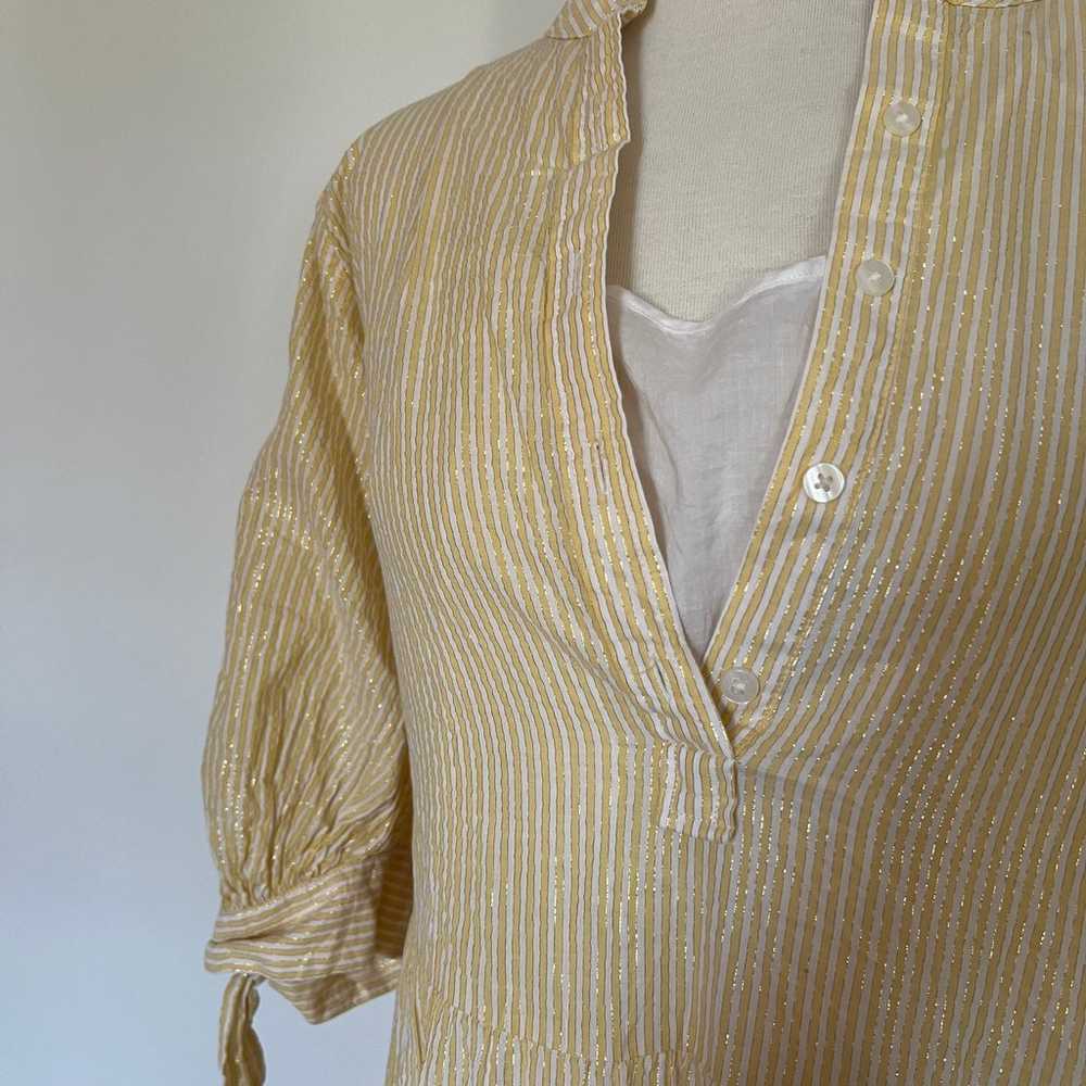 GAP | Metallic Yellow and White Stripe Long Sleev… - image 3