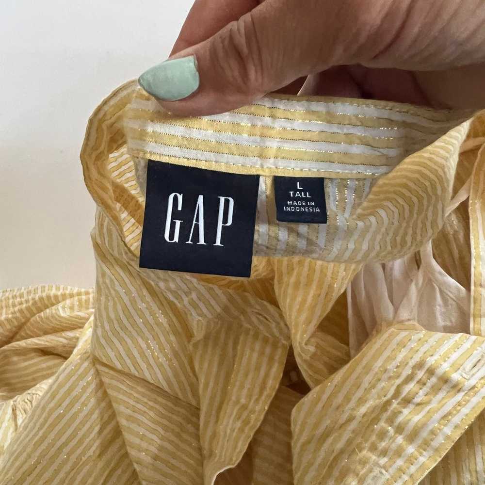 GAP | Metallic Yellow and White Stripe Long Sleev… - image 8