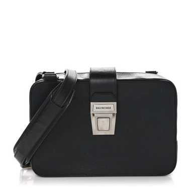 BALENCIAGA Textured Calfskin Camera Bag Black - image 1