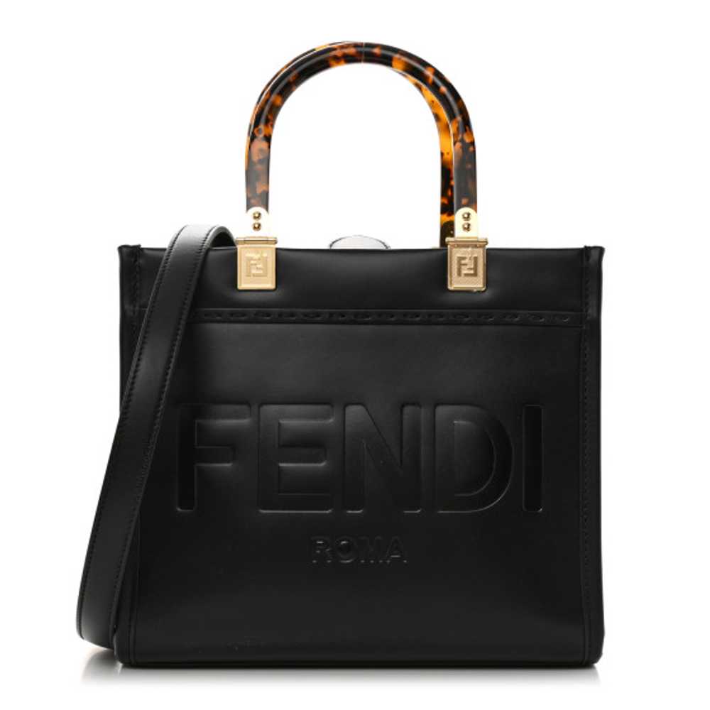 FENDI Vitello King Plexiglass Logo Embossed Small… - image 1