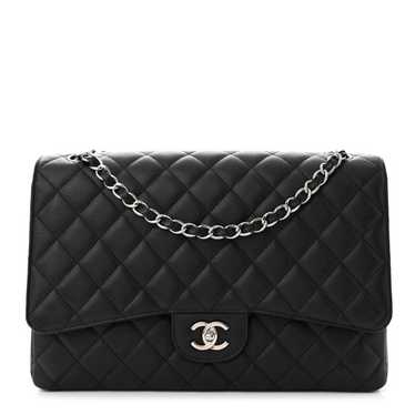 CHANEL Caviar Quilted Maxi Single Flap Black - image 1