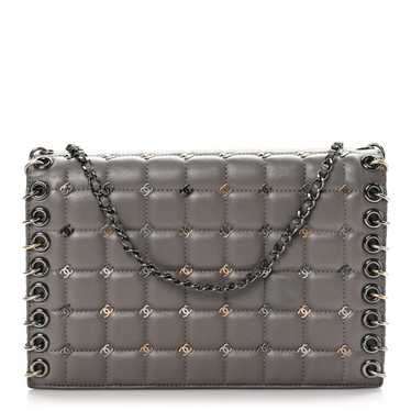 CHANEL Lambskin Chocolate Bar Piercing CC Studded 