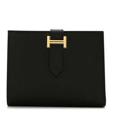 HERMES Epsom Bearn Compact Wallet Black