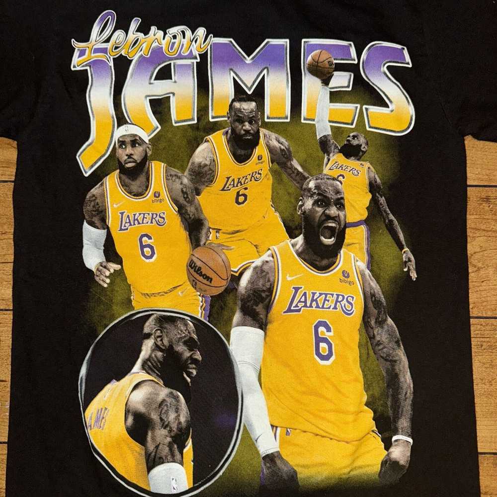 Band Tees × Rap Tees × Vintage Lebron James Laker… - image 2