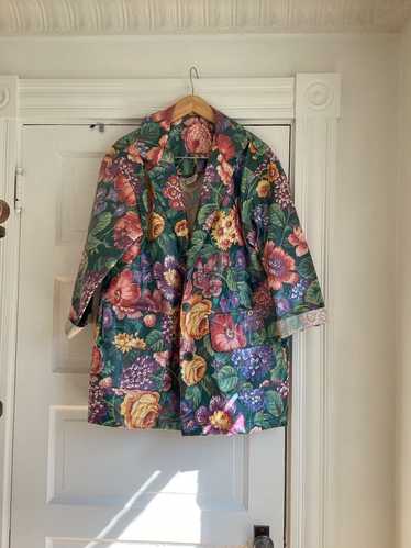 Nordic House Designs Floral Waxed Cotton Raincoat…