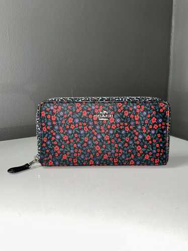 Coach Coach Floral Leather Zippy Wallet