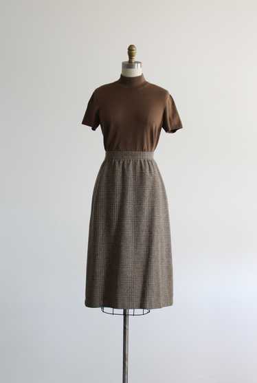 bookends plaid wool skirt