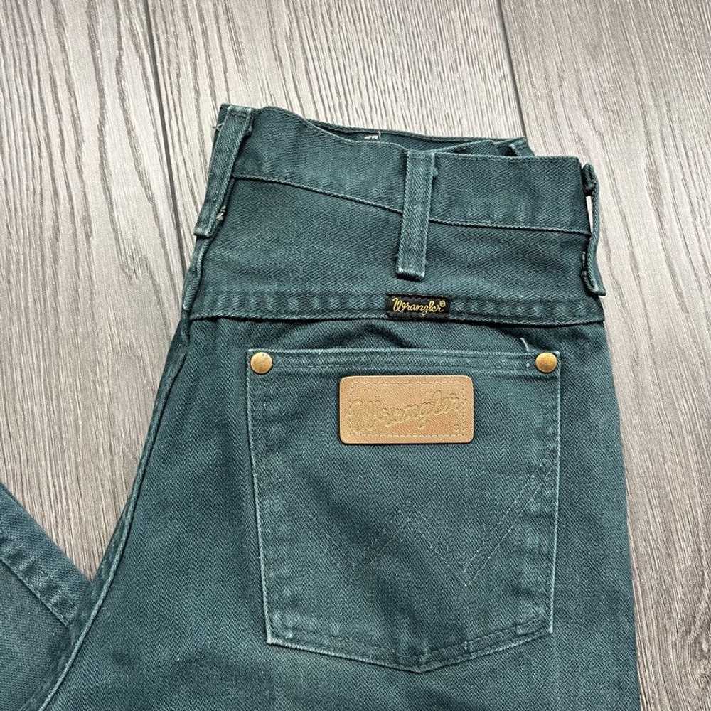 Vintage × Wrangler Vintage Wrangler 80s Green Pan… - image 2