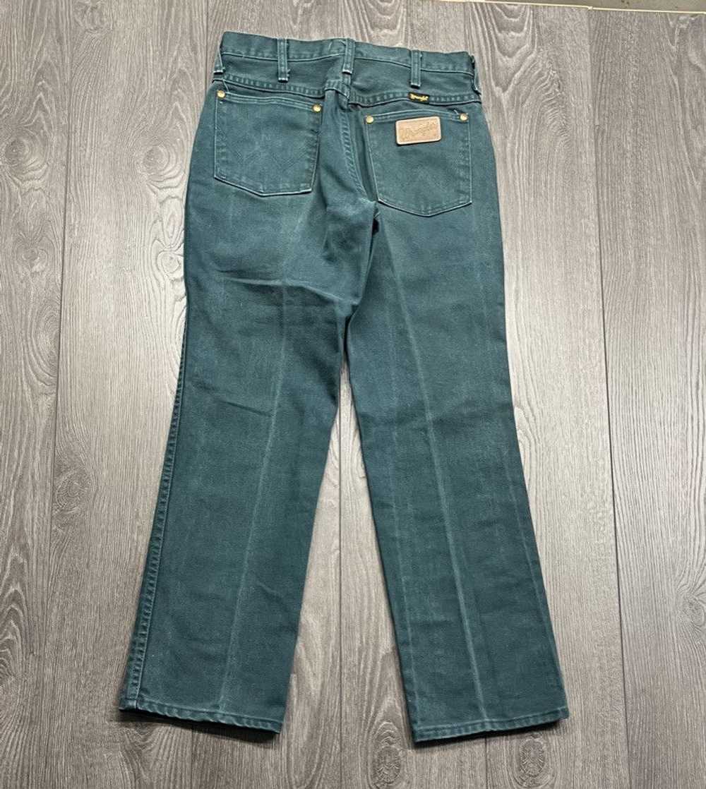 Vintage × Wrangler Vintage Wrangler 80s Green Pan… - image 3