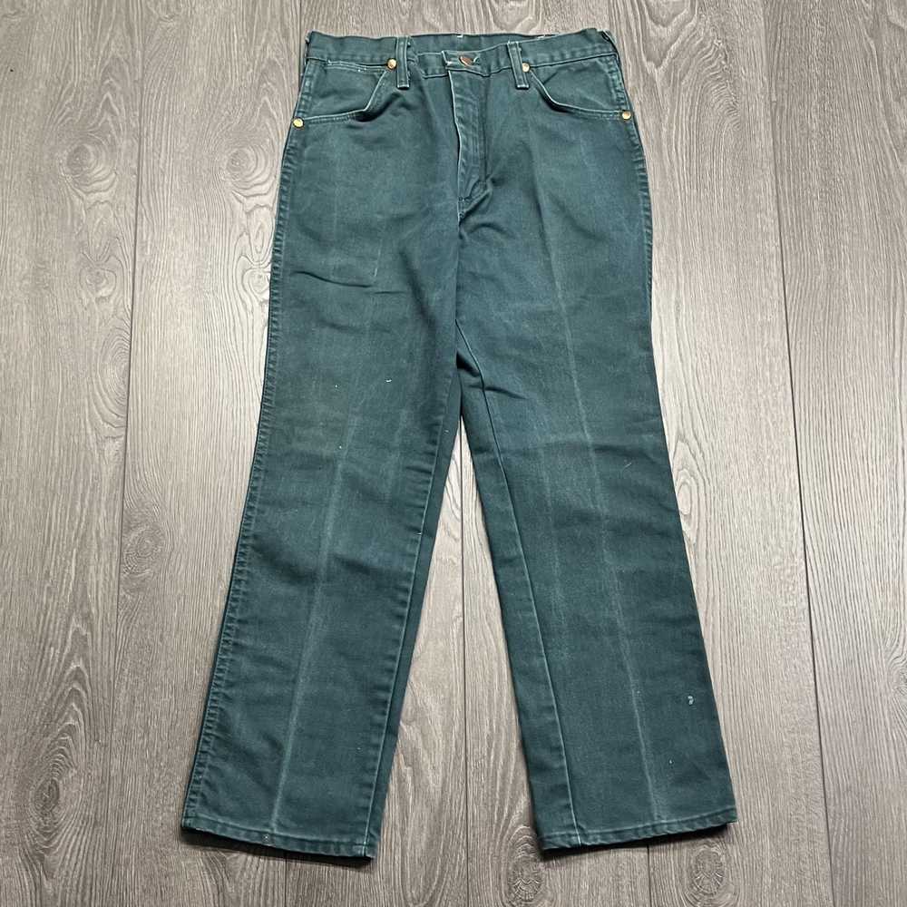 Vintage × Wrangler Vintage Wrangler 80s Green Pan… - image 5