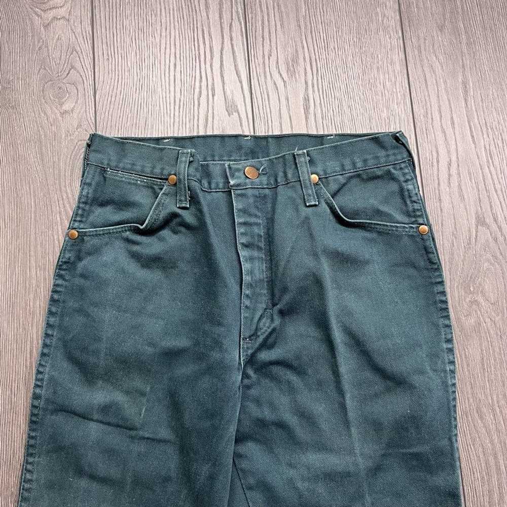 Vintage × Wrangler Vintage Wrangler 80s Green Pan… - image 6