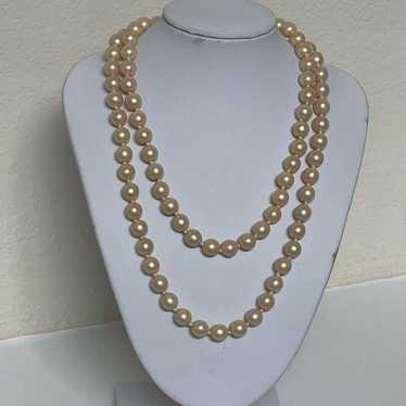 Other Vintage Ladies 32” Strand Of Champagne 6mm … - image 1