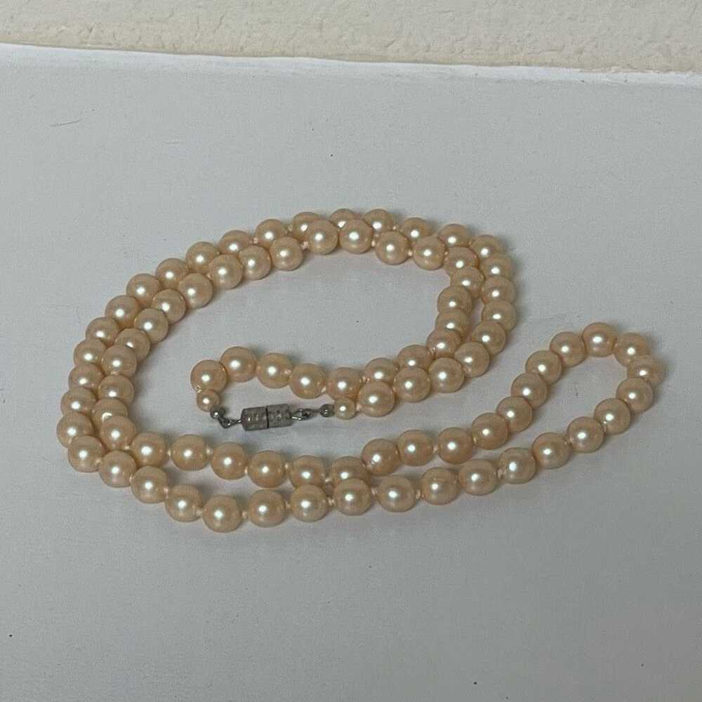 Other Vintage Ladies 32” Strand Of Champagne 6mm … - image 3