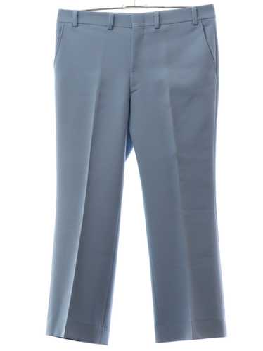 1970's Mens Baby Blue Flared Disco Pants - image 1