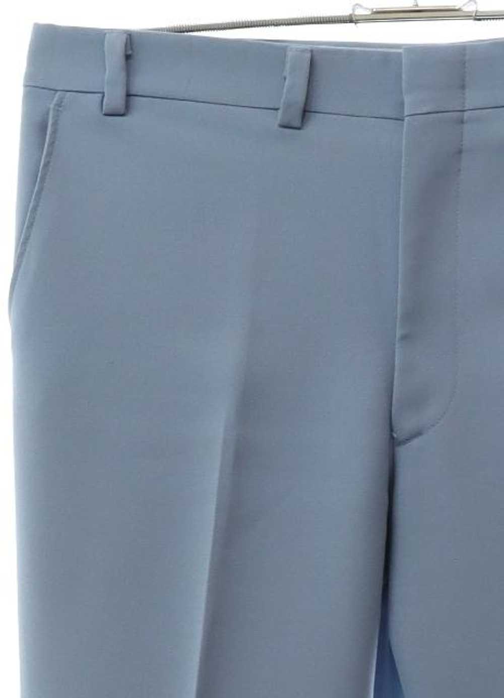 1970's Mens Baby Blue Flared Disco Pants - image 2