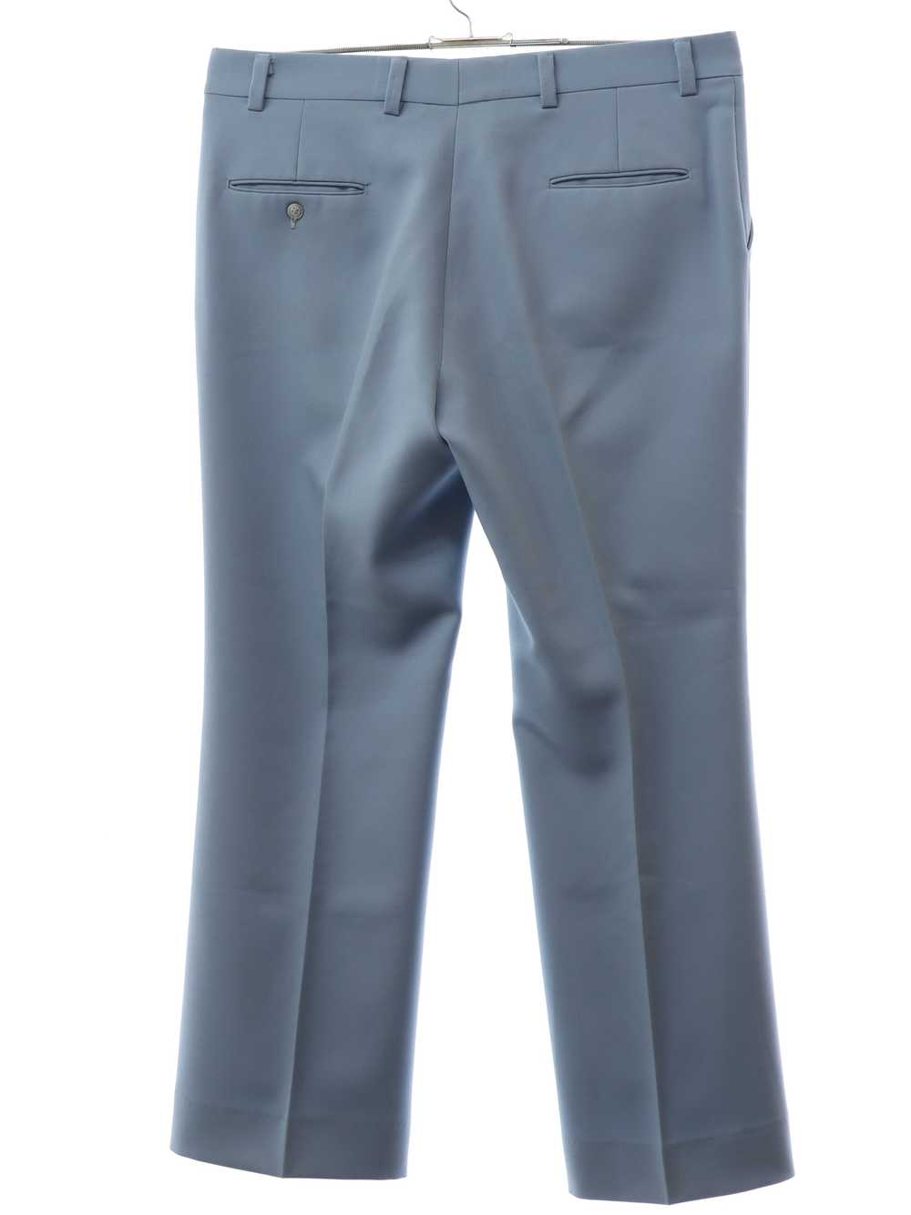 1970's Mens Baby Blue Flared Disco Pants - image 3