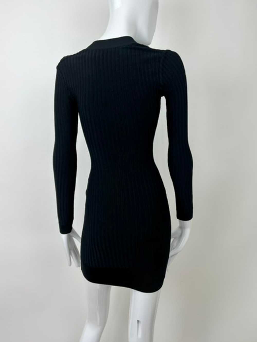 Alaia 80’s Square Neck Rib knit Mini Dress - image 7